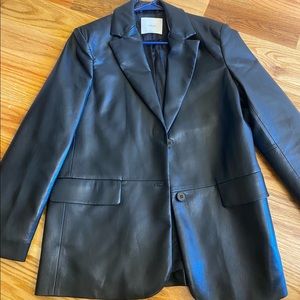 Aritzia Leather Blazer